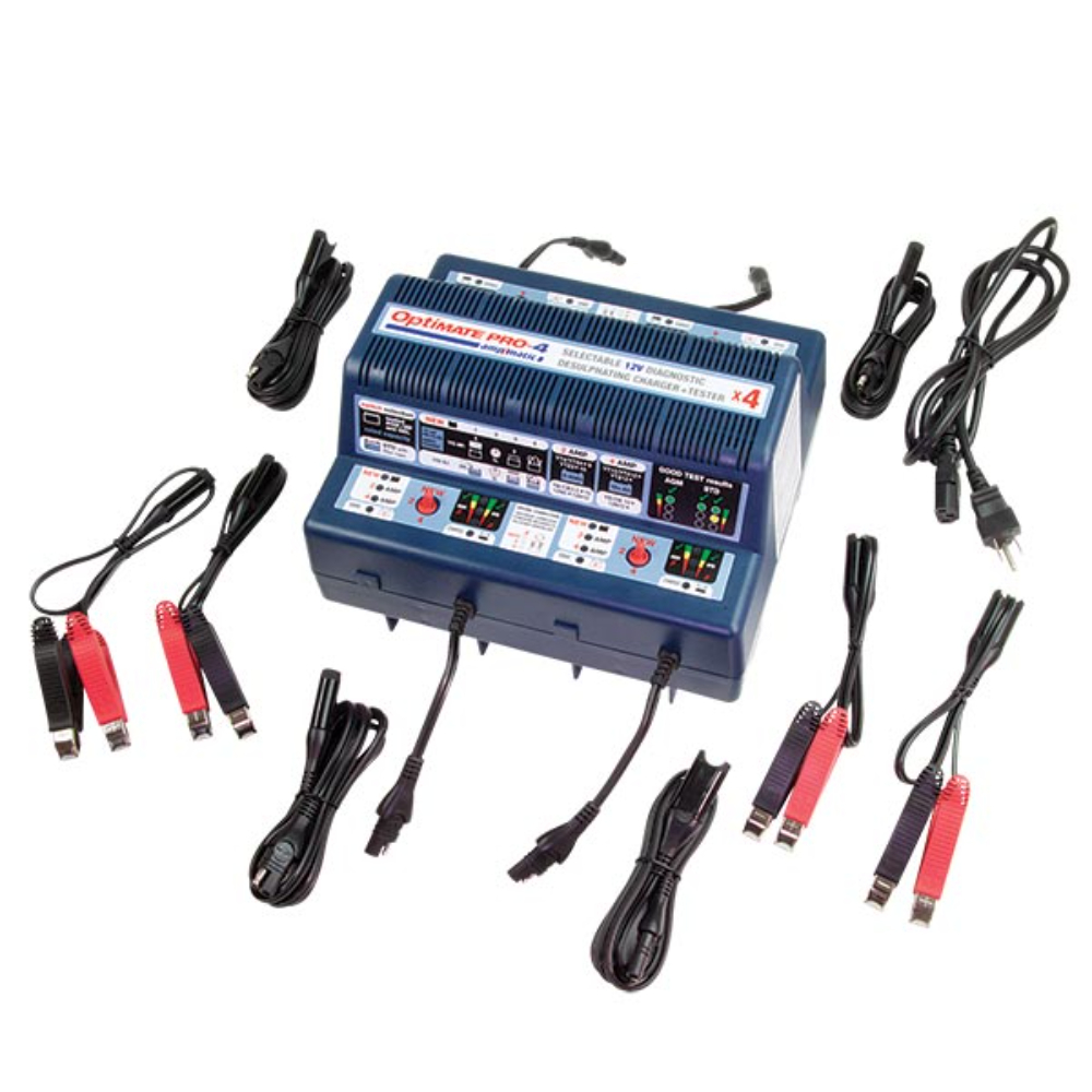Carica batterie diagnostico e desolforante per 4 batterie Optimate PRO-4S Tecmate