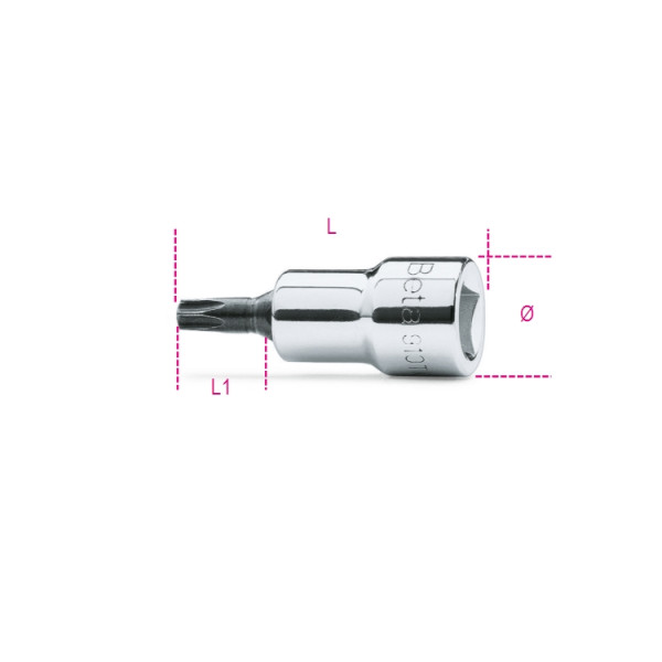 Chiave a bussola Torx® T40 con attacco quadro femmina 3/8" cromata 910TX Beta